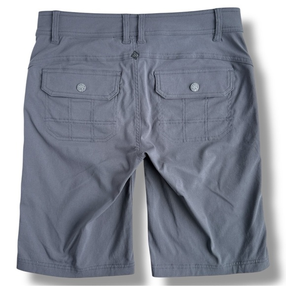 Prana Dark Gray Halle Bermuda Shorts Hiking Biking Outdoors - Picture 2 of 16